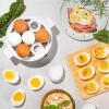 imageAROMA Overly Easy Egg Cooker Steamer and Electric Egg Poacher  XL Capacity Egg Steamer Fits 7 Eggs