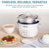 imageAROMA Rice Cooker 2Cup Uncooked  4Cup Cooked Steamer Grain Cooker Soup Maker Oatmeal Cooker Auto Keep Warm 1 Qt White ARC3021NG