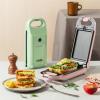 imageAROMA Swap ampamp Flip Waffle Maker with Removable Plates 3in1 Panini Press Mini Donut Maker and Waffle IronGreen