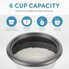 imageAroma Housewares 15Qt Rice ampamp Grain Cooker ARC363NGBBlack6Cup Cooked  3Cup UncookedBlack