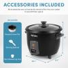 imageAroma Housewares 15Qt Rice ampamp Grain Cooker ARC363NGBBlack6Cup Cooked  3Cup UncookedBlack