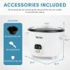 imageAroma Housewares 15Qt Rice ampamp Grain Cooker ARC363NGBBlack6Cup Cooked  3Cup UncookedWhite
