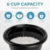 imageAroma Housewares 15Qt Rice ampamp Grain Cooker ARC363NGBBlack6Cup Cooked  3Cup UncookedWhite