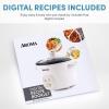imageAroma Housewares 4Cups Cooked  1Qt Rice ampamp Grain Cooker ARC302NG WhiteBlue
