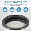 imageAroma Housewares 4Cups Cooked  1Qt Rice ampamp Grain Cooker ARC302NG WhiteBlue