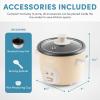 imageAroma Housewares 4Cups Cooked  1Qt Rice ampamp Grain Cooker ARC302NG WhiteMilk Tea