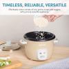 imageAroma Housewares 4Cups Cooked  1Qt Rice ampamp Grain Cooker ARC302NG WhiteMilk Tea