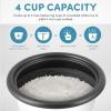 imageAroma Housewares 4Cups Cooked  1Qt Rice ampamp Grain Cooker ARC302NG WhitePink