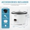 imageAroma Housewares 6Cup Cooked 3Cup UNCOOKED PotStyle Rice Cooker ARC743G  White10 Cups UNCOOKED