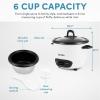imageAroma Housewares 6Cup Cooked 3Cup UNCOOKED PotStyle Rice Cooker ARC743G  White3 Cups UNCOOKED