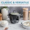imageAroma Housewares 6Cup Cooked PotStyle Rice Cooker and Food Steamer Black ARC7431NGBBlack