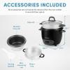 imageAroma Housewares 6Cup Cooked PotStyle Rice Cooker and Food Steamer Black ARC7431NGBBlack