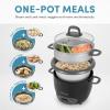 imageAroma Housewares 6Cup Cooked PotStyle Rice Cooker and Food Steamer Black ARC7431NGBBlack