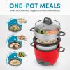 imageAroma Housewares 6Cup Cooked PotStyle Rice Cooker and Food Steamer Black ARC7431NGBRed