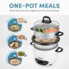 imageAroma Housewares 6Cup Cooked PotStyle Rice Cooker and Food Steamer Black ARC7431NGBWhite