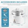 imageAroma Housewares 6Cup Cooked yield   12Qt Select Stainless PotStyle Rice Cooker ampamp Food Steamer OneTouch Operation WhiteRice Cooker