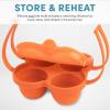 imageAroma Housewares AAC001 Egg Bite Mold 4 small cups Orange
