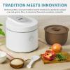 imageAroma Housewares ARC6106 Aroma Professional 6 Cups Uncooked Rice Slow Cooker Food Steamer MultiCooker ChampagnePurple Clay Pot
