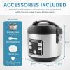 imageAroma Housewares ARC6106 Aroma Professional 6 Cups Uncooked Rice Slow Cooker Food Steamer MultiCooker ChampagneStainless Steel Pot