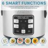 imageAroma Housewares ARC6106 Aroma Professional 6 Cups Uncooked Rice Slow Cooker Food Steamer MultiCooker ChampagneStainless Steel Pot