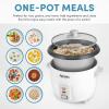 imageAroma Housewares Aroma 6cup cooked 15 Qt One Touch Rice Cooker White ARC363NG 6 cup cooked 3 cup uncook 15 QtRice Cooker