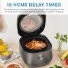 imageAroma Housewares Professional 12Cups Cooked  3Qt 360 Induction Rice Cooker ampamp Multicooker ARC7606B Black 12 CupGRAY