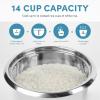 imageAroma Housewares Select Stainless Rice Cooker ampamp Warmer with Uncoated Inner Pot 14Cupcooked  3Qt ARC757SG14Cupcooked  3Qt