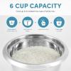 imageAroma Housewares Select Stainless Rice Cooker ampamp Warmer with Uncoated Inner Pot 6Cupcooked 12Qt ARC753SGR Red12Qt  Red