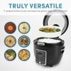imageAroma Professional ARC1230B Grain OatmealSlow Cooker Saute Steam Timer 10 Cup Uncooked20 Cup Cooked BlackBlack