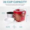 imageAroma Professional ARC1230B Grain OatmealSlow Cooker Saute Steam Timer 10 Cup Uncooked20 Cup Cooked BlackRed