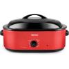 imageAROMA 18Qt Roaster Oven with SelfBasting Lid Fits 22lb Turkey Adjustable Temperature Settings Keep Warm Setting Black ART718BRed
