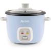 imageAroma Housewares 4Cups Cooked  1Qt Rice ampamp Grain Cooker ARC302NG WhiteBlue