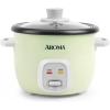 imageAroma Housewares 4Cups Cooked  1Qt Rice ampamp Grain Cooker ARC302NG WhiteLight Green