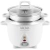 imageAroma Housewares 6Cup Cooked yield   12Qt Select Stainless PotStyle Rice Cooker ampamp Food Steamer OneTouch Operation WhiteRice Cooker