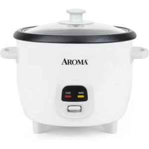 imageAroma Housewares 15Qt Rice ampamp Grain Cooker ARC363NGBBlack6Cup Cooked  3Cup UncookedWhite