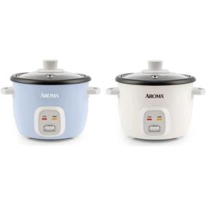 imageAroma Housewares 4Cup Rice Cookers ARC302NGBL and ARC302NG Bundle Blue and WhiteBlue