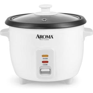 imageAroma Housewares Aroma 6cup cooked 15 Qt One Touch Rice Cooker White ARC363NG 6 cup cooked 3 cup uncook 15 QtRice Cooker