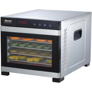 imageAroma Housewares Professional AFD965SD Food Dehydrator 6  Tray Stainless Steel Black