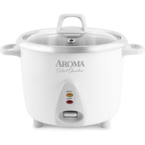 imageAroma Housewares Select Stainless Rice Cooker ampamp Warmer with Uncoated Inner Pot 14Cupcooked  3Qt ARC757SG14Cupcooked  3Qt