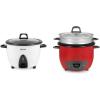 imageAroma Housewares ARC360NGP 20Cup PotStyle Rice Cooker ampamp Food Steamer White ampamp 14Cup Cooked 7Cup UNCOOKED Pot Style Rice Cooker and Food Steamer ARC7471NGR RedWhite
