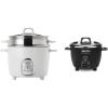 imageAroma Housewares NutriWare 14Cup Cooked Digital Rice Cooker and Food Steamer White ampamp Select Stainless Rice Cooker ampamp Warmer with Inner Pot 3Cupuncooked6Cupcooked 12Qt ARC753SGB Black