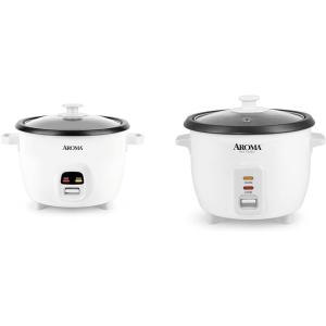 imageAROMA 20Cup Cooked  5Qt Rice ampamp Grain Cooker ARC390NGP ampamp Aroma 6cup cooked 15 Qt One Touch Rice Cooker White ARC363NG 6 cup cooked 3 cup uncook 15 Qt