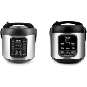 imageAroma Housewares ARC5200SB 2O2O Model Rice ampamp Grain Cooker Saut Slow Cook Steam Stew Oatmeal ampamp ARC994SB Rice ampamp Grain Cooker Slow Cook Steam Oatmeal Risotto 8cup cooked20 cup cooked  10 cup uncooked