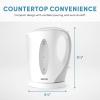 imageAroma Housewares with EasyPour Handle and DripFree Spout in White and Grey Water Kettle 15Liter