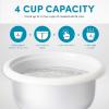 imageAROMA CoreCoat Rice Cooker with PopUp Food Steaming Basket 4 Cups Cooked 2 Cups UncookedLilac