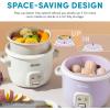 imageAROMA CoreCoat Rice Cooker with PopUp Food Steaming Basket 4 Cups Cooked 2 Cups UncookedLilac