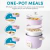 imageAROMA CoreCoat Rice Cooker with PopUp Food Steaming Basket 4 Cups Cooked 2 Cups UncookedLilac