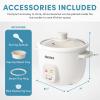 imageAROMA CoreCoat Rice Cooker with PopUp Food Steaming Basket 4 Cups Cooked 2 Cups UncookedWhite