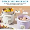 imageAROMA CoreCoat Rice Cooker with PopUp Food Steaming Basket 4 Cups Cooked 2 Cups UncookedWhite