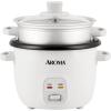 imageAroma Housewares Aroma 6cup cooked 15 Qt One Touch Rice Cooker White ARC363NG ampamp 4Cup Cooked  1Qt Rice ampamp Grain Cooker with Automatic Warm Mode Steamer